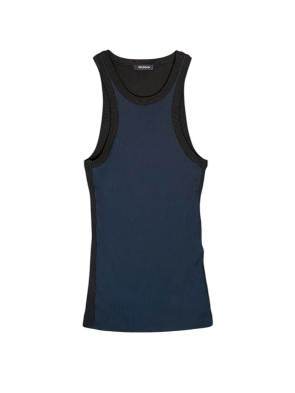 Goldsign Two-Toned Laurel Tank Top Navy & Black Size XS